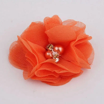 Mini fleurs artificielles en tissu mousseline de soie, 8 pièces, 2 pouces, 35 couleurs, pour Invitation de mariage, décoration de robe