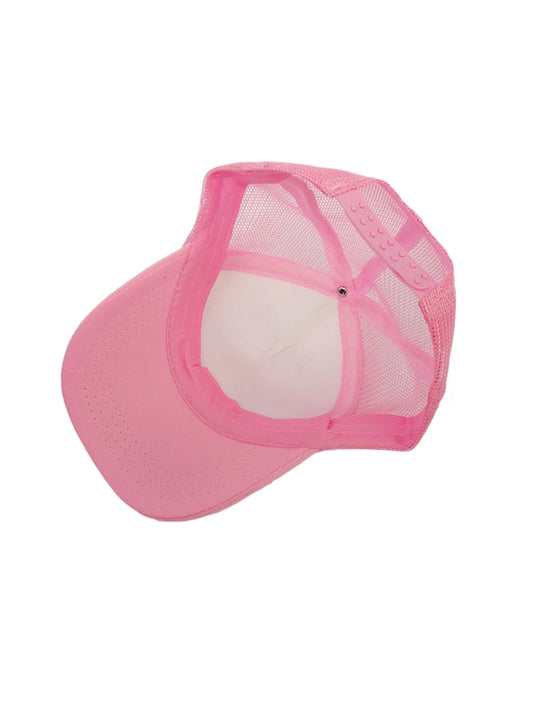 Casquette en maille avec motif de licorne pour fille de 2 à 8 ans, accessoire de protection contre le soleil pour enfant