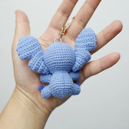 8cm Crochet tricoté point poupées en peluche porte-clés sac à dos tentures petit pendentif saint valentin remise des diplômes cadeaux d'anniversaire