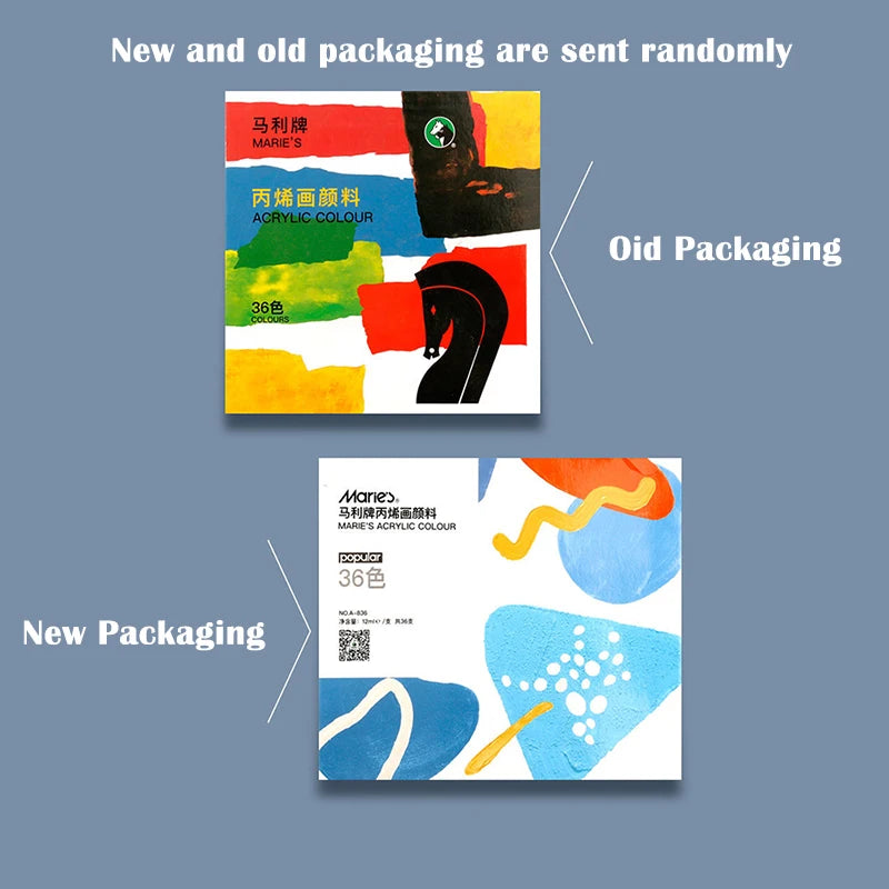 Ensemble de peintures acryliques professionnelles 12/18/24/36 couleurs, 12ML, peint à la main, dessin mural, artisanat, peinture, Pigment, fournitures d'art