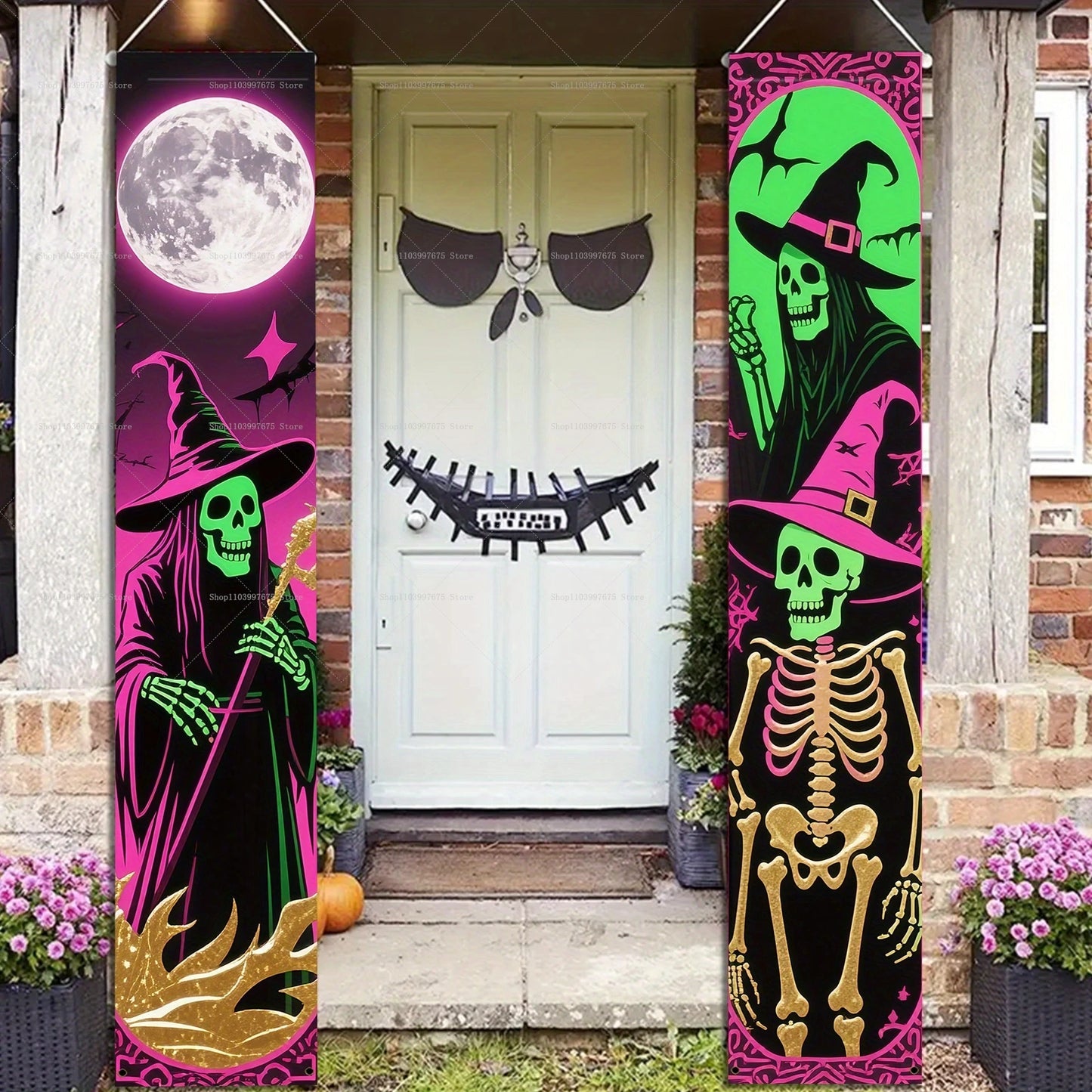 Bannière fantôme effrayante d'halloween,