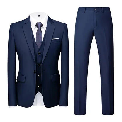 Costume vert clair pour Homme, 3 pièces (veste + pantalon + gilet), noir, gris, rouge, Terno Masculino, mode Slim, taille asiatique M-6XL
