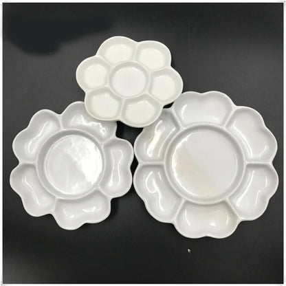 Jingdezhen – Palette en céramique fleur de prunier, plateau de peinture à l'aquarelle, Gouache, fournitures professionnelles de niveau d'artiste, multi-spécifications