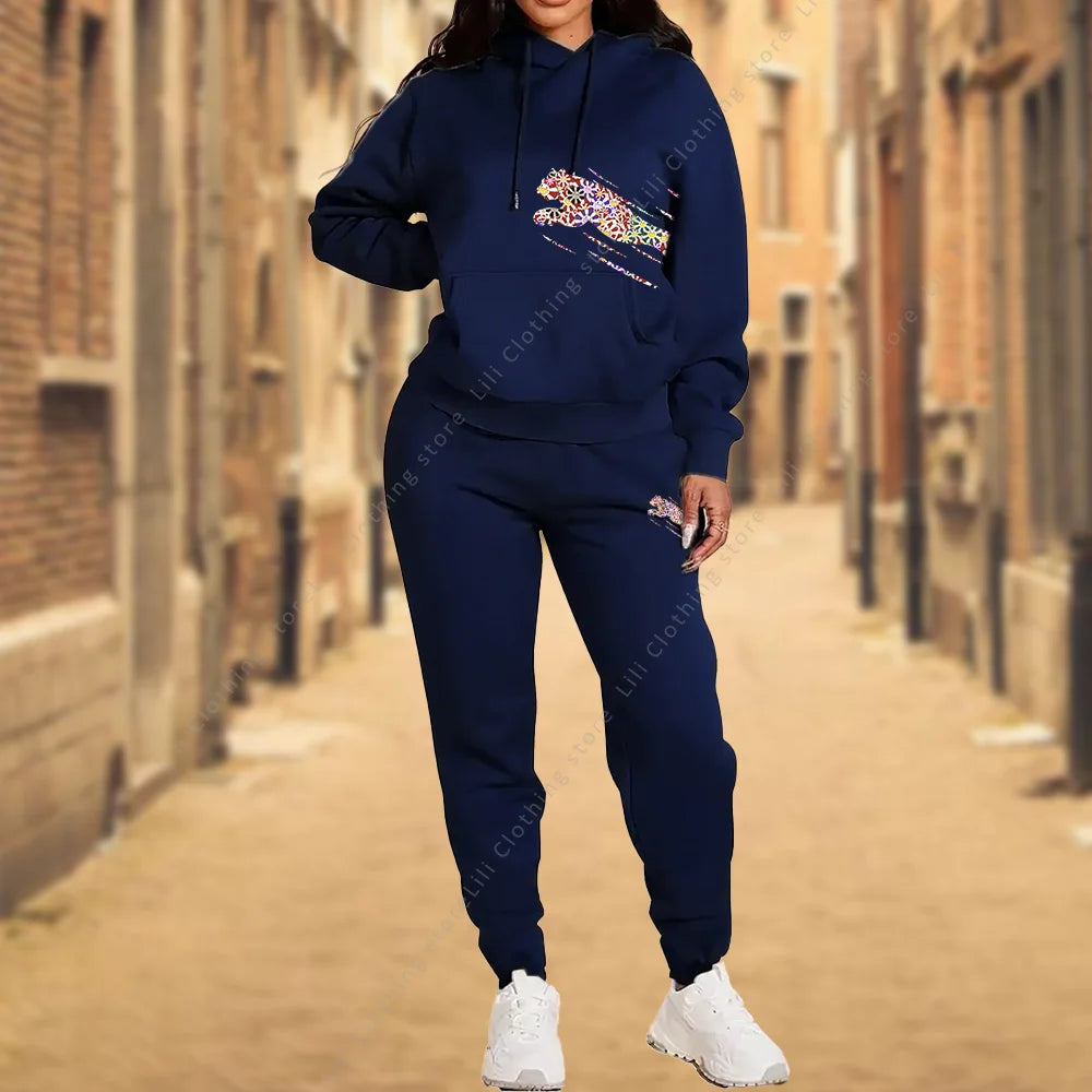 Femmes survêtement esthétique vêtements de créateurs automne hiver haute qualité sweats à capuche pantalons de survêtement vêtements de sport femme pantalons ensembles