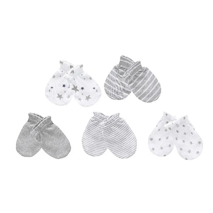 Kiddien'aime-Ensemble bonnet et gants pour nouveau-né, accessoires de vêtements pour bébé garçon, bonnets 100% coton, chapeau d'hôpital, mitaines trempées, 0-6M, lot de 10 pièces