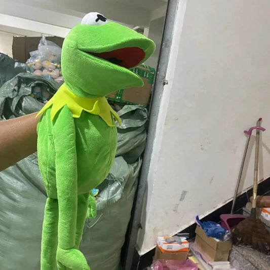 Kermit la grenouille drôle en peluche poupée marionnette à main cartable grenouille Animal en peluche grande poupée Ventriloquist Performance accessoires pour bébé