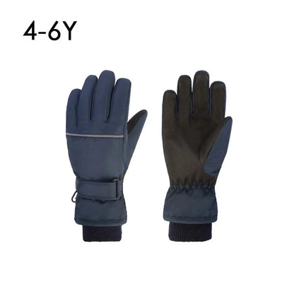 Gants de Ski imperméables pour enfants et adultes, épais, pour Snowboard, doublure polaire d'extérieur, gants d'hiver pour la famille, pour garçons et filles