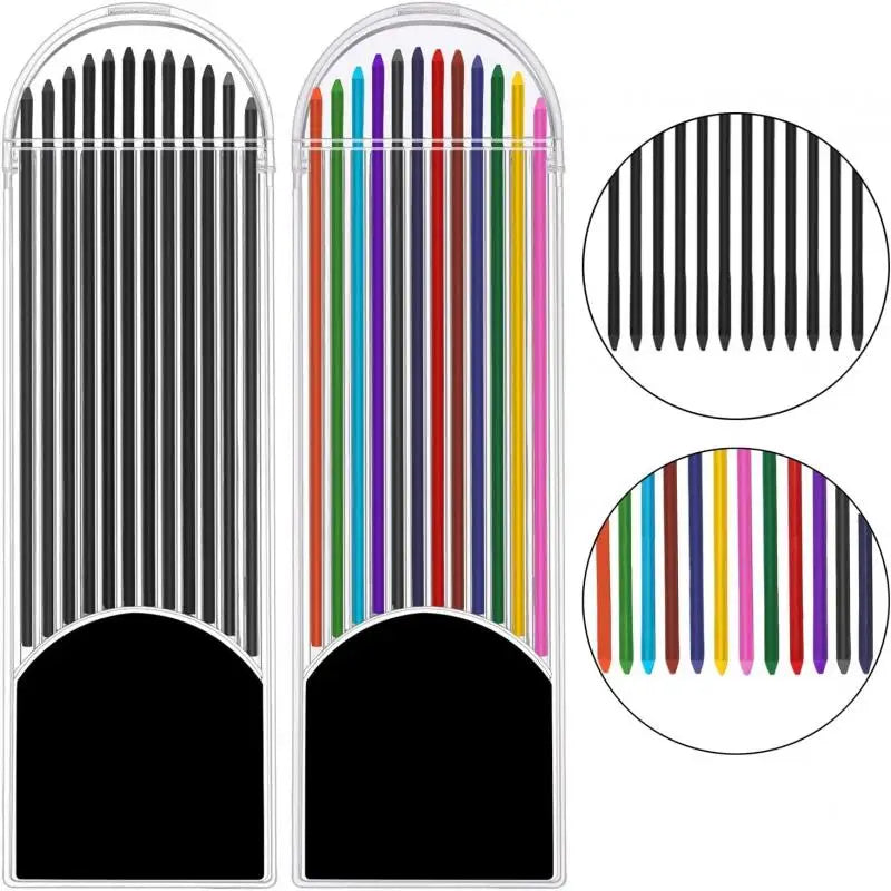 Nouveau 2.0mm ensemble de crayons mécaniques 2B