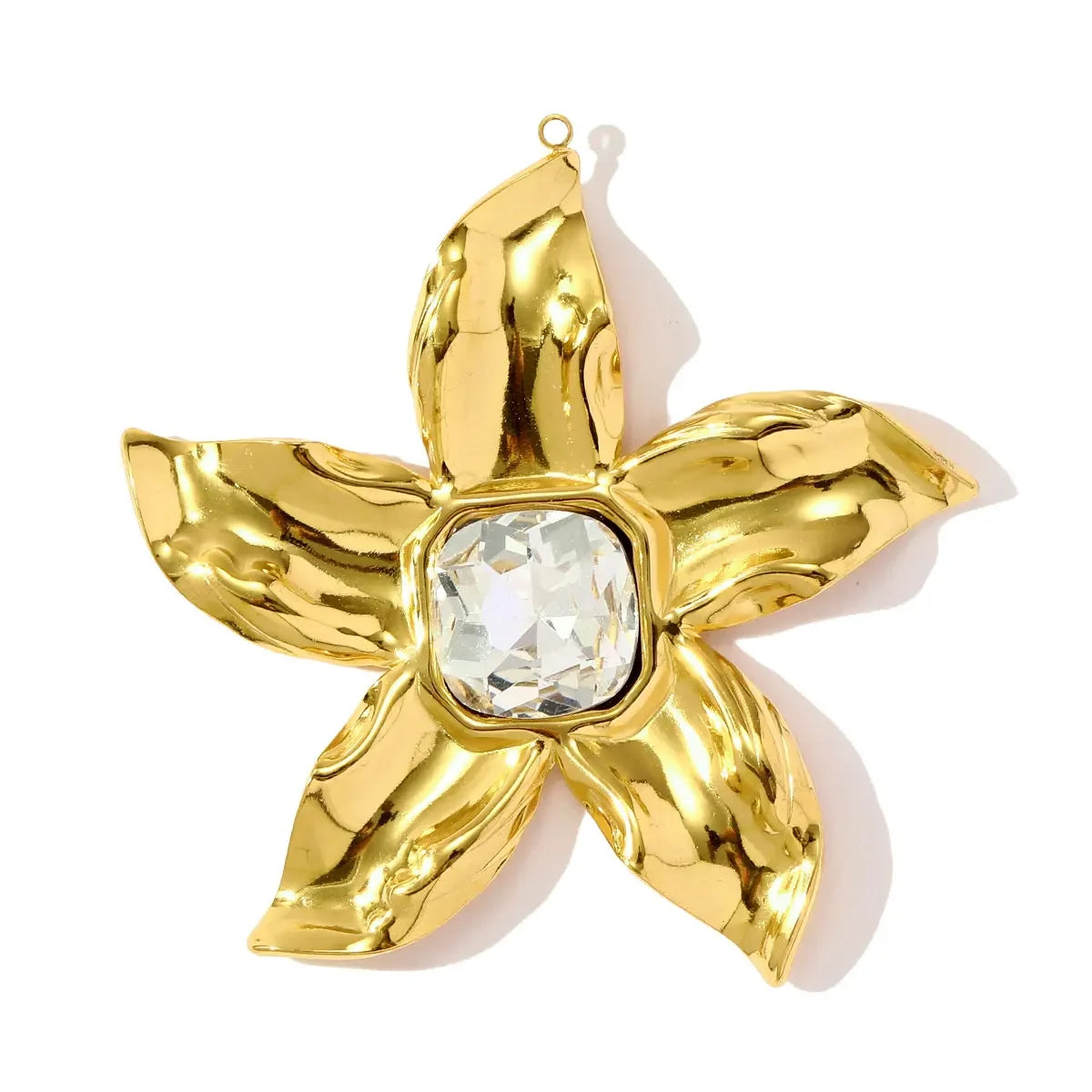 3 pièces/lot géométrique en acier inoxydable disque goutte d'eau boucle d'oreille breloques secteur fleur collier à faire soi-même pendentifs femmes étoile coeur bijoux