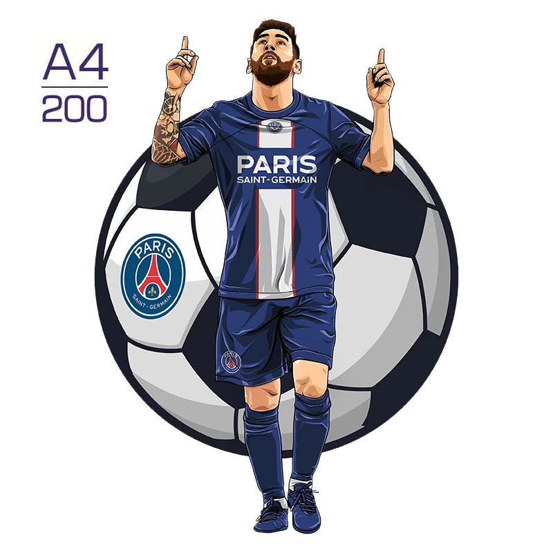 Puzzle étoile de Football Puzzle en bois étoiles de sport Puzzle pour enfants adultes éducatif fabuleux cadeau 300 pièces bricolage Puzzle jouets