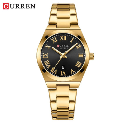 CURREN montre femmes,  Bracelet en acier inoxydable montres analogiques Date