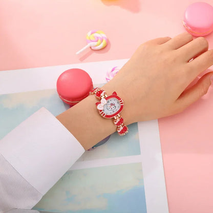 Hello Kitty  montre enfants décontracté  montres à Quartz rose