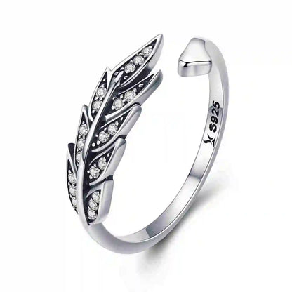 WOSTU-Bagues ajustables en argent regardé 925 pour femme, bijoux originaux empilables, taille ouverte