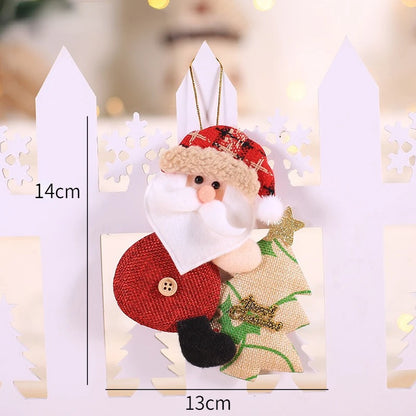 Décorations d'arbre de noël pour nouvel an 2022, poupées mignonnes, pendentif, décoration de maison, ornements d'arbre de noël, cadeau de noël, 2021