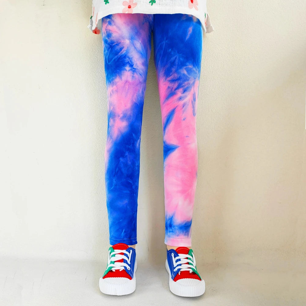 Leggings doux pour filles, pantalons pour enfants, imprimé de fleurs, slim, élastique, crayon