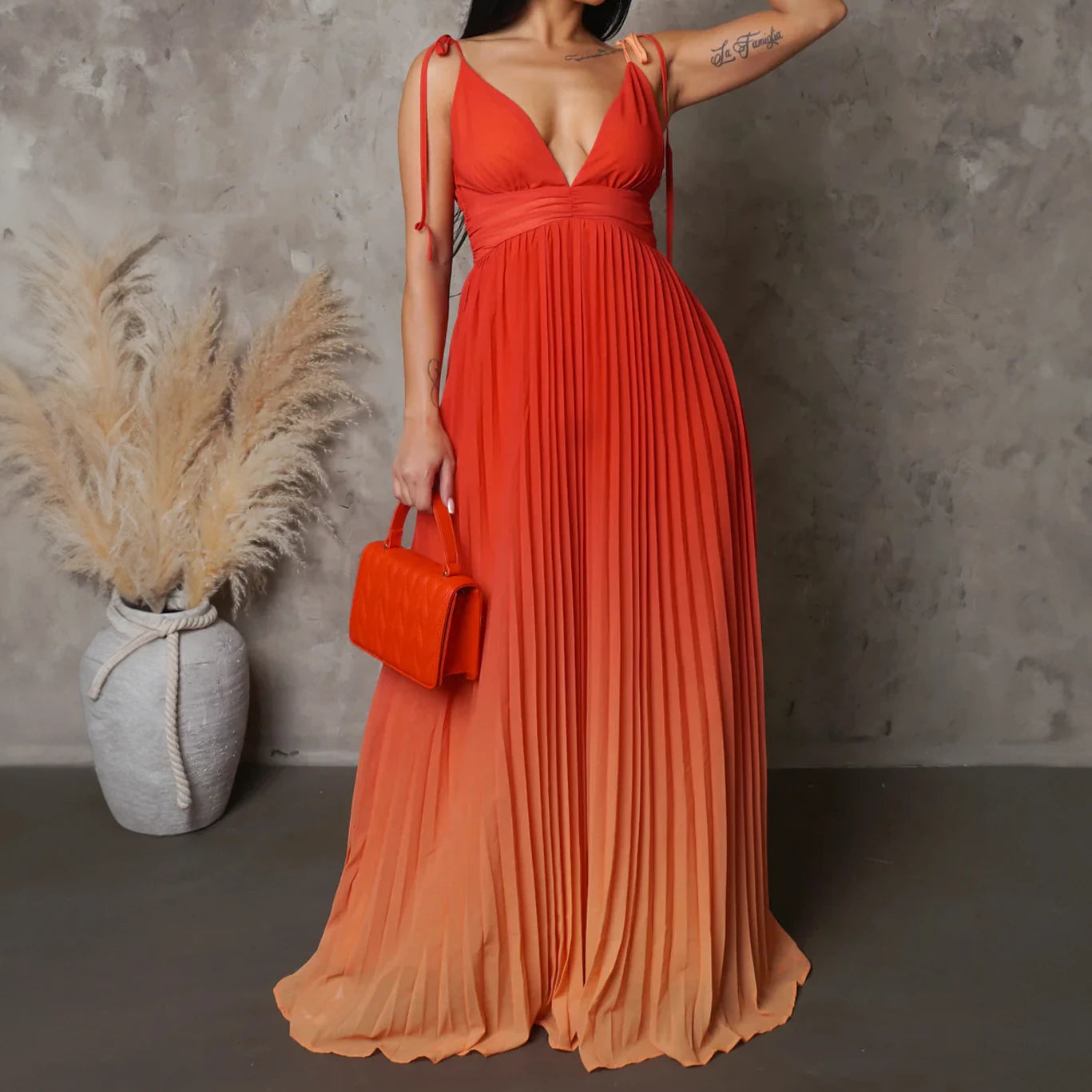 Femmes Halter robes Sexy cordon cocktail robes de soirée dégradé été robes de soirée élégantes mode longue robe de bal hy3