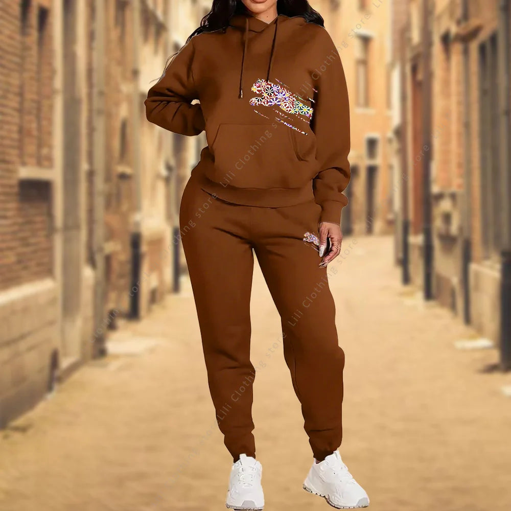 Femmes survêtement esthétique vêtements de créateurs automne hiver haute qualité sweats à capuche pantalons de survêtement vêtements de sport femme pantalons ensembles