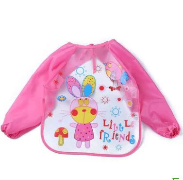 Bavoirs imperméables à manches longues pour bébé, mignon, tablier d'alimentation pour enfants, bavoir, peinture de rots, dessin, vêtements doux pour tout-petits, Bandana