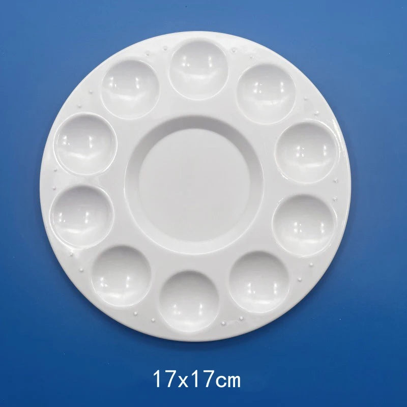 Palette de peinture plateau de peinture en plastique formes multiples tailles bureau école étudiant dessin fournitures d'art aquarelle peinture à l'huile ZYF