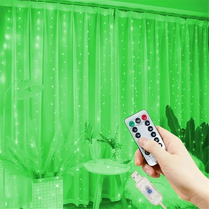 Guirlande de mariage fée lumières extérieur 8 Mode LED USB rideau lumineux chaîne fête de noël vacances décoration jardin lumière