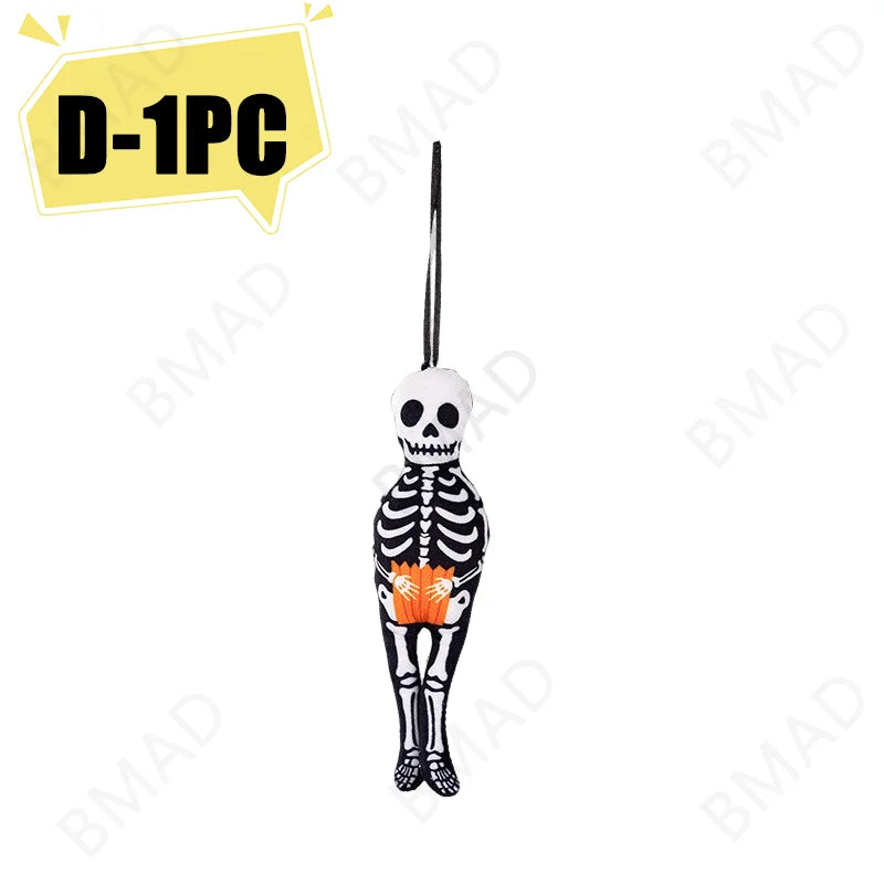 Pendentif décoratif suspendu pour Halloween, citrouille, chat noir, fantôme, crâne, ornement pour fête, jour des morts, décoration d'halloween pour la maison