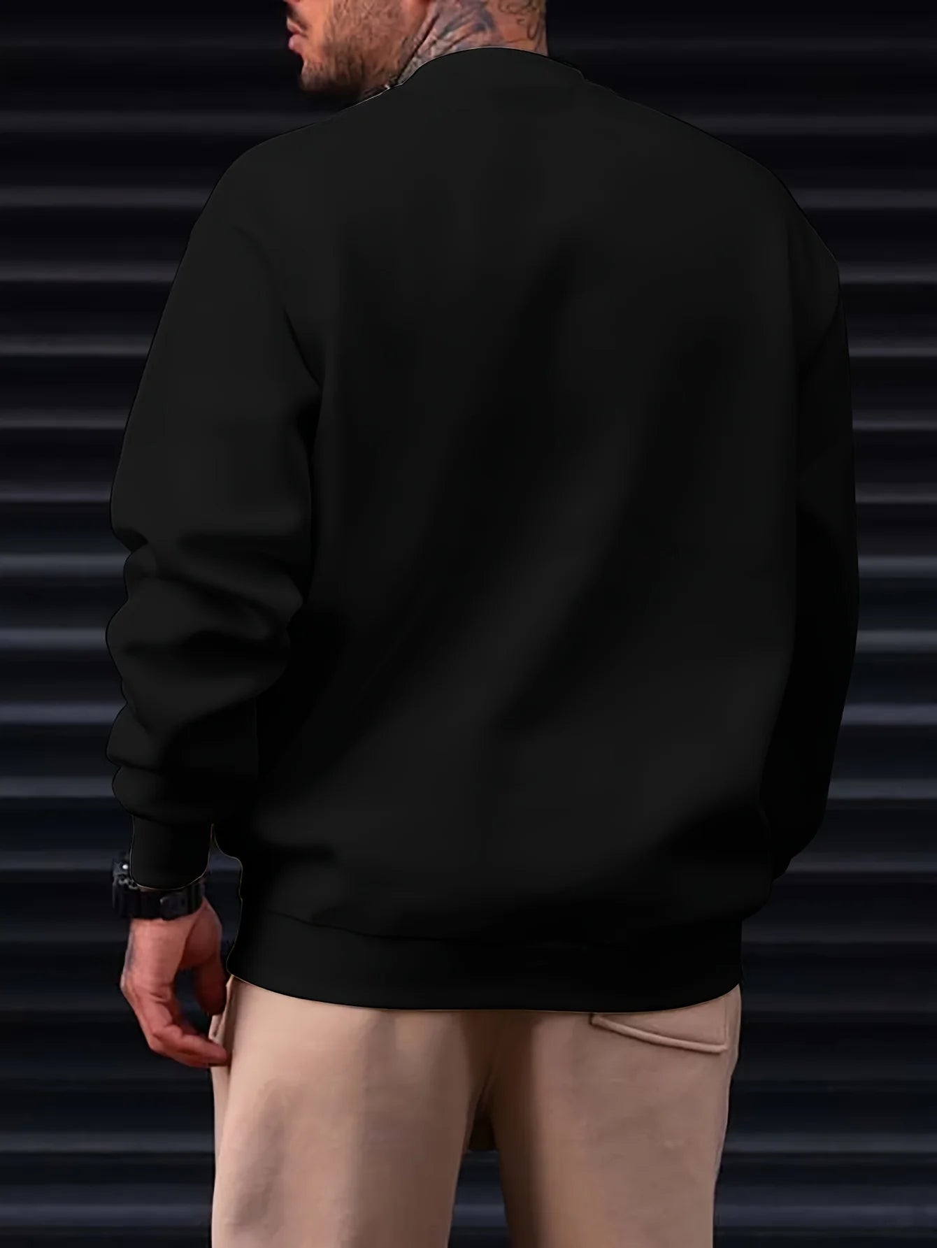 Sweat-shirt à manches longues et col rond pour homme, ample et décontracté, imprimé MILANO ITALIA, à la mode, automne et hiver