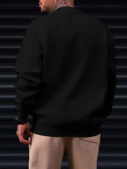 Sweat-shirt à manches longues et col rond pour homme, ample et décontracté, imprimé MILANO ITALIA, à la mode, automne et hiver