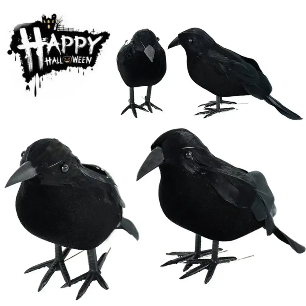 Simulation de Corbeau Noir pour Décoration d'Halloween, Répulsif à Oiseaux, Lutte Antiparasitaire, Pigeon, Jardin, Extérieur