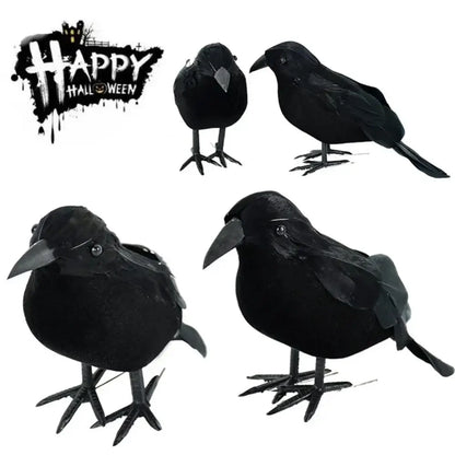 Simulation de Corbeau Noir pour Décoration d'Halloween, Répulsif à Oiseaux, Lutte Antiparasitaire, Pigeon, Jardin, Extérieur