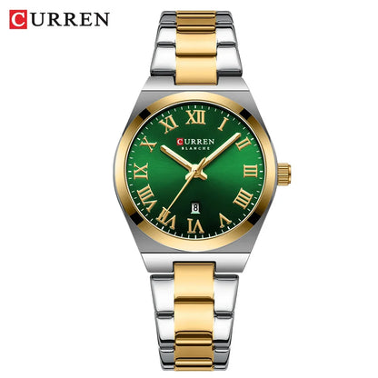 CURREN montre femmes,  Bracelet en acier inoxydable montres analogiques Date