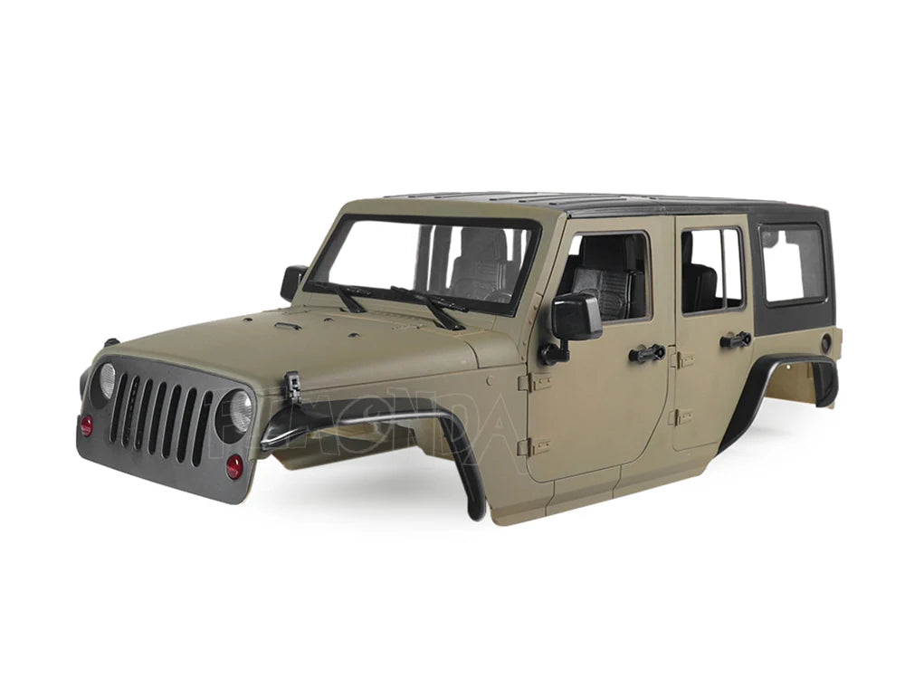 Kit de coque dure Jeep Wrangler JK Rubicon 4 portes, empattement de 313mm, pour voiture 1/10 RC Inoler Axial SCX10 90046 90047 RightEX86100