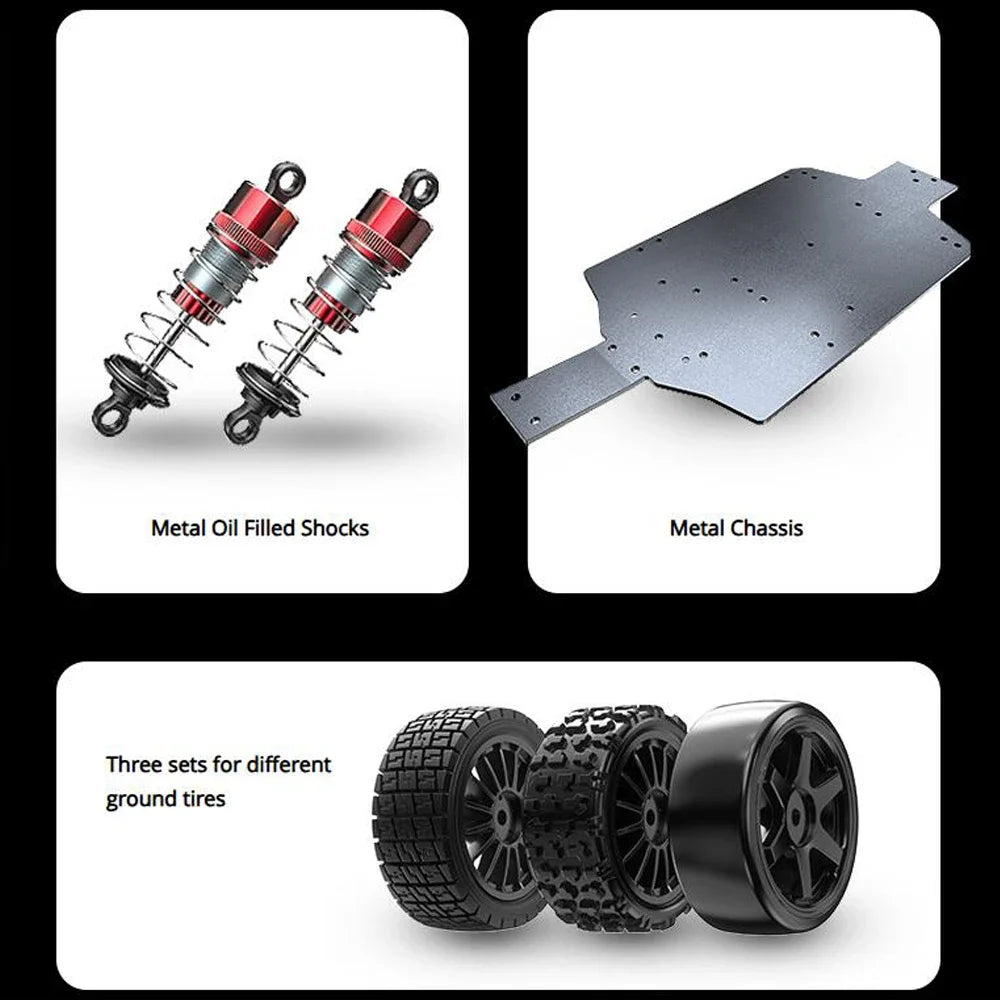 Voiture télécommandée MJX HYPER GO 1:14 14304 2845 à moteur sans balais, châssis métallique, voiture tout-terrain à grande vitesse, jouet RC, 2025