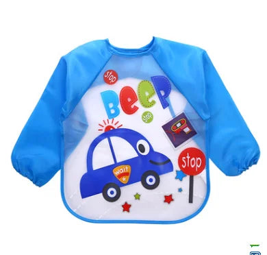 Bavoirs imperméables à manches longues pour bébé, mignon, tablier d'alimentation pour enfants, bavoir, peinture de rots, dessin, vêtements doux pour tout-petits, Bandana