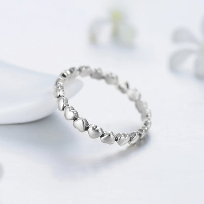 Bague en forme de cœur en argent Sterling 100%, authentique, 925, bijoux d'amour éternel, cadeau de saint valentin, tendance