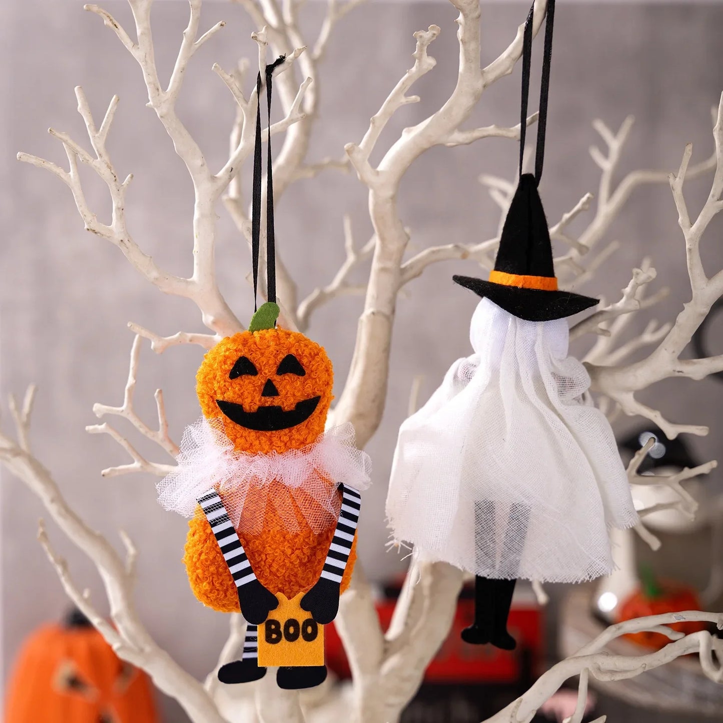 Pendentif décoratif suspendu pour Halloween, citrouille, chat noir, fantôme, crâne, ornement pour fête, jour des morts, décoration d'halloween pour la maison