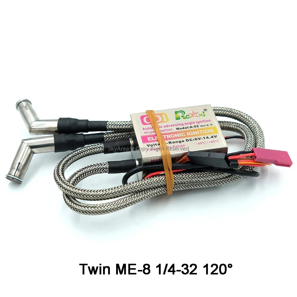 Rcexl Simple/Twin VILLE CDI NGK-ME-8 1/4-32 90/ 120 Résistant ou Droit pour Gaz GOLD DLE Moteur RC Avion