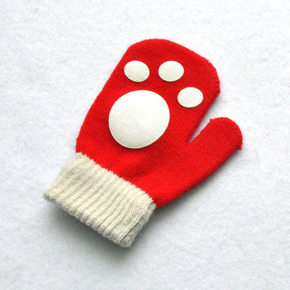 Gants d'hiver chauds pour bébés de 1 à 4 ans, mitaines tricotées en Patchwork, gants à doigts complets pour étudiants de la maternelle