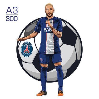 Puzzle étoile de Football Puzzle en bois étoiles de sport Puzzle pour enfants adultes éducatif fabuleux cadeau 300 pièces bricolage Puzzle jouets