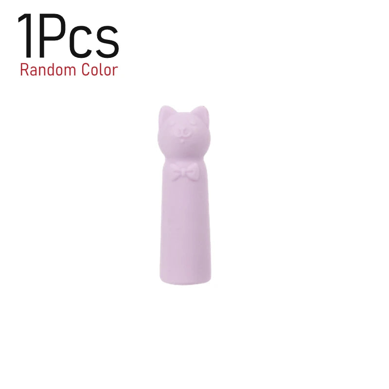 Gommes à crayon en caoutchouc pour chat, 1 à 20 pièces, capuchon de pointe de crayon, Kawaii, lingette propre, stylo mignon, capuchon de décoration, papeterie pour étudiants, fournitures scolaires et de bureau