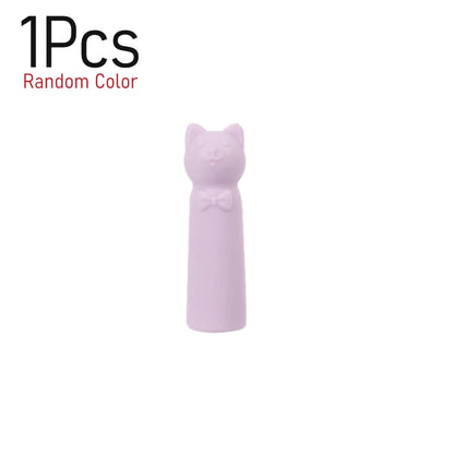 Gommes à crayon en caoutchouc pour chat, 1 à 20 pièces, capuchon de pointe de crayon, Kawaii, lingette propre, stylo mignon, capuchon de décoration, papeterie pour étudiants, fournitures scolaires et de bureau