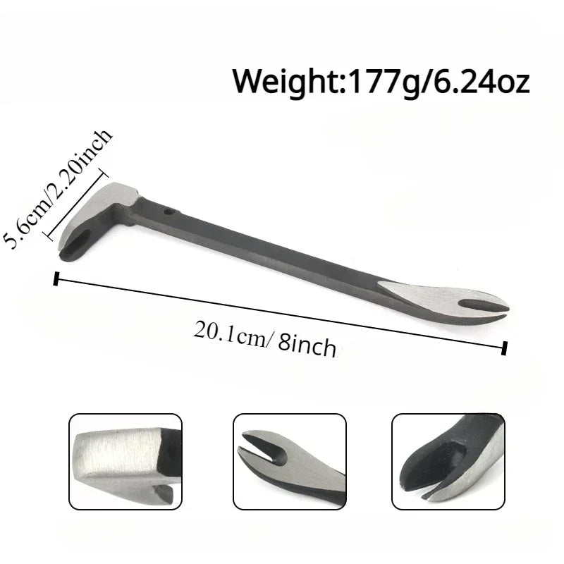 Mini Extracteur d'Ongles avec Pied de Serrage pour la Maison, Ensemble d'Outils de 8/10/12 Pouces, pour le Démontage et le Calcul