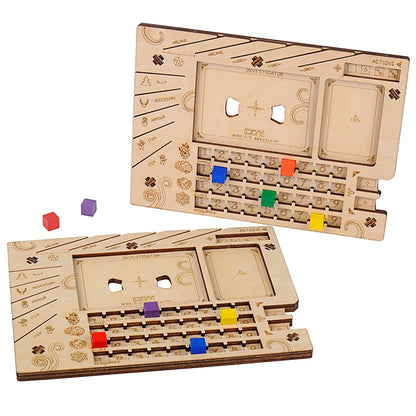 Tableau de bord d'enquêteur, ensemble de 2 panneaux d'organisation de joueurs, accessoires de jeu découpés au Laser en bois pour Arkham Horror LCG