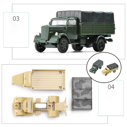 Ensemble de construction de véhicules blindés à assembler, objets de collection, camion, 1/72, 4D, 2 pièces