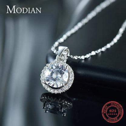 Collier de marque de luxe en argent Sterling 925 véritable avec 2.0Ct AAAAA niveau Zircon colliers cadeau bijoux pour femmes