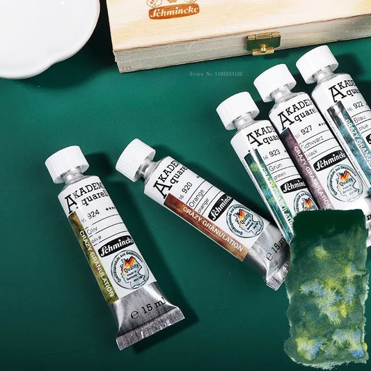 Schmincke-Jus de peinture d'interconnexion, pigment allemand, document de précipitation, département d'art universitaire, jus de peinture, peintures, 15ml, 6 couleurs