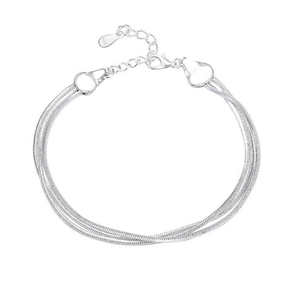 Offre spéciale Sexy plage multicouche serpent os bracelets de cheville chaîne de pied 925 en argent Sterling pied Bracelet de cheville pour les femmes de mode bijoux