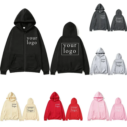 Cardigan à fermeture éclair DIY pour hommes et femmes, nouvelle mode 2025, votre propre design, logo/image de marque, personnalisation personnalisée à tout moment,