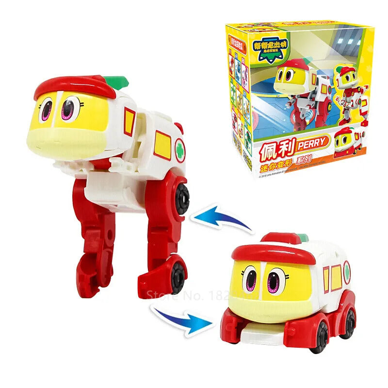 Min Gogo Dino ABS déformation voiture/avion figurines REX/PING/VIKI/TOMO Transformation dinosaure jouets pour enfants cadeau