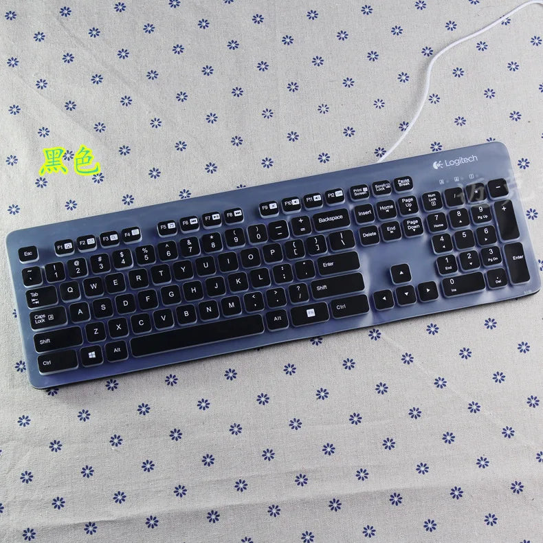 Logitech – housse de protection pour clavier de bureau, en silicone souple, étanche à la poussière et à l'eau, pour ordinateur portable, K310