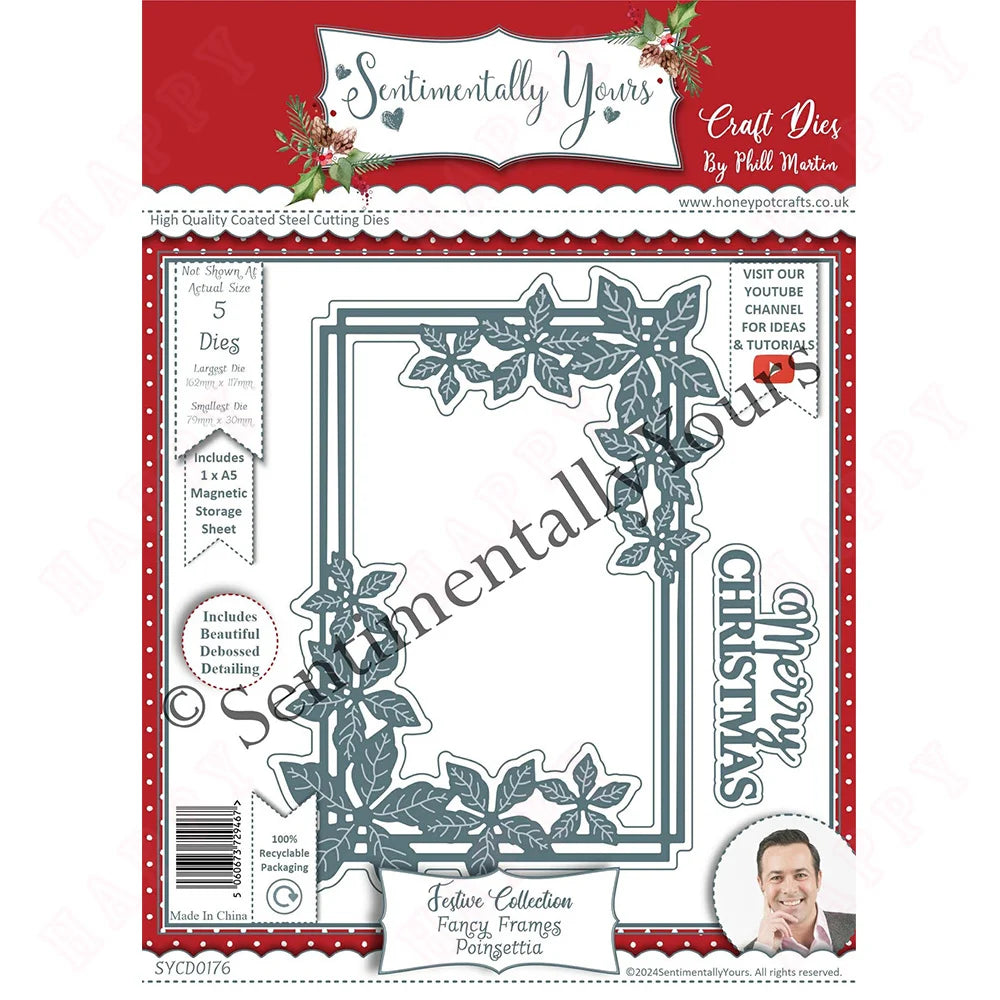 Matrices de découpe en métal craquelin de noël, moule de décoration artisanale, modèle de gaufrage pour Scrapbook, carte de vœux faite à la main, fête 2025